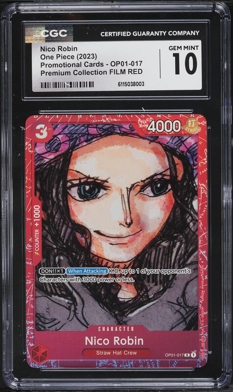 2023 One Piece Japanese Premium Film Red Alt Art Nico Robin #OP01