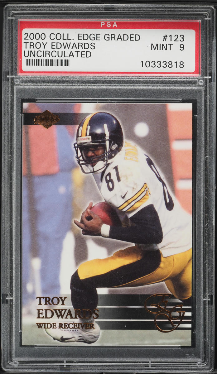 2000 Collector's Edge Graded Uncirculated Troy Edwards ROOKIE /5000 #123 PSA 9 MINT