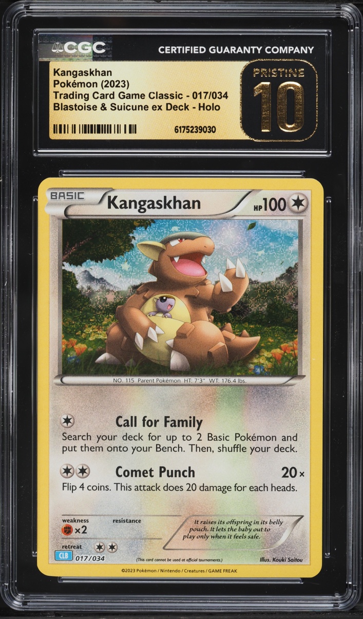 2023 Pokemon TCG Classic Blastoise & Suicune ex Deck Holo Kangaskhan #17 CGC 10 PRISTINE