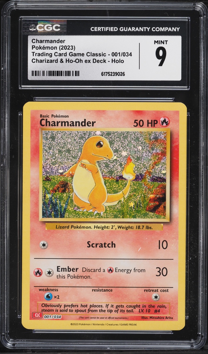 2023 Pokemon TCG Classic Collection Holo Charmander #1 CGC 9 MINT