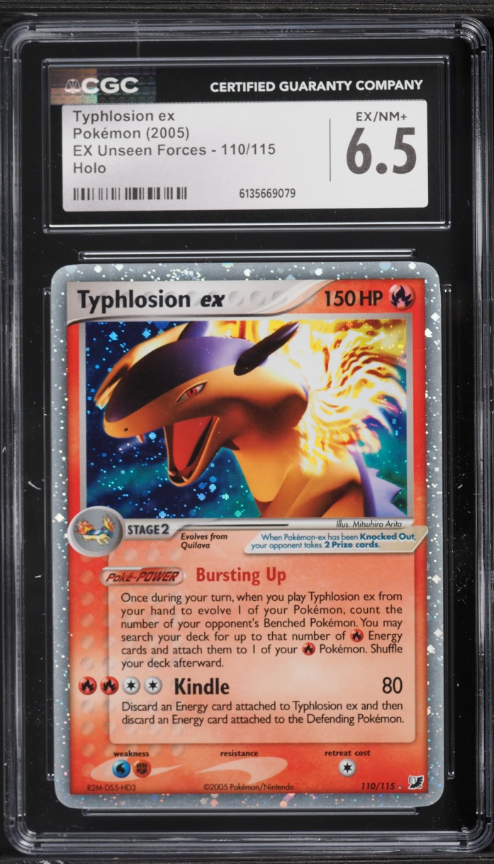 2005 Pokemon EX Unseen Forces Holo Typhlosion EX #110 CGC 6.5 EXMT+