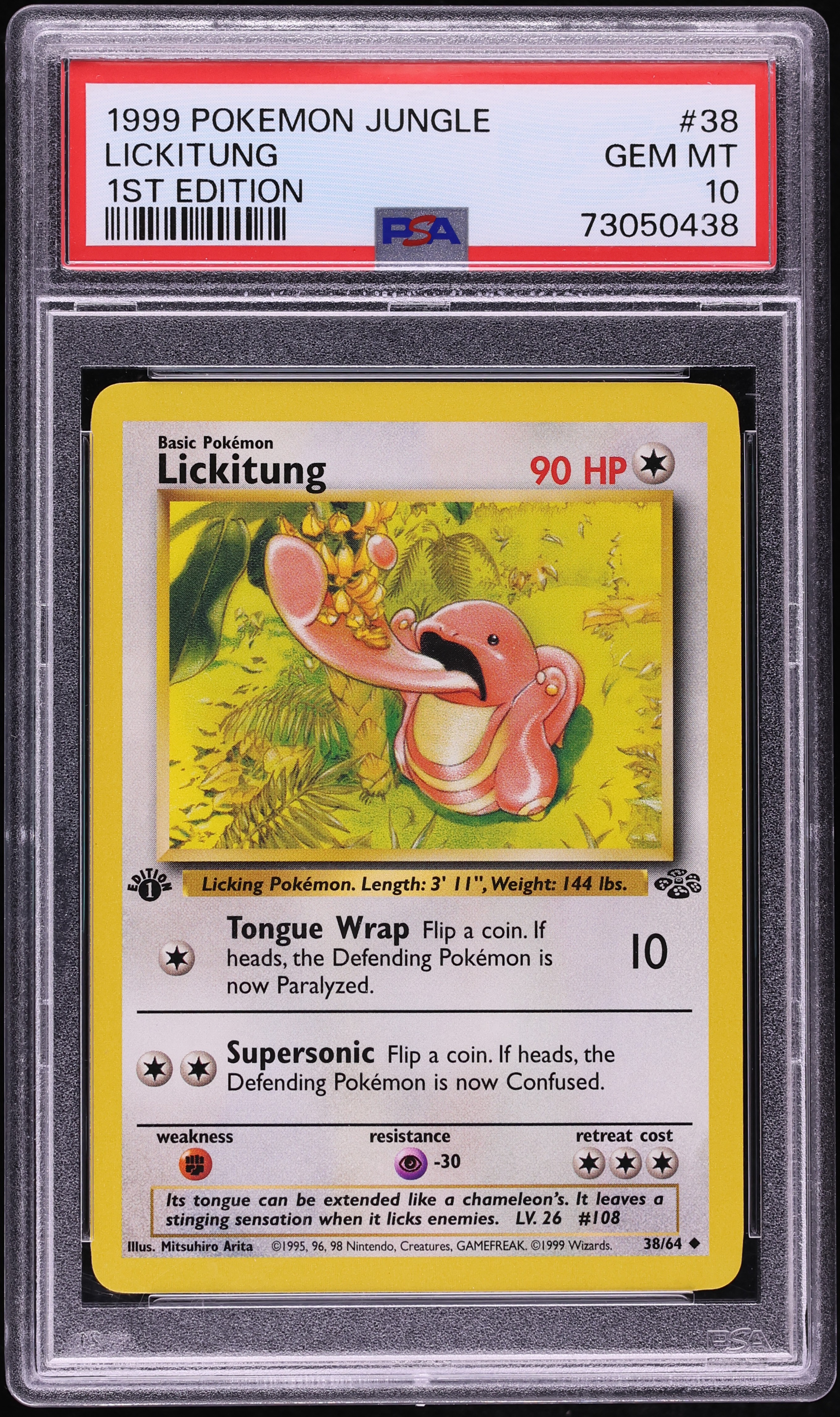 1999 Pokemon Jungle 1st Edition Lickitung #38 PSA 10 GEM MINT
