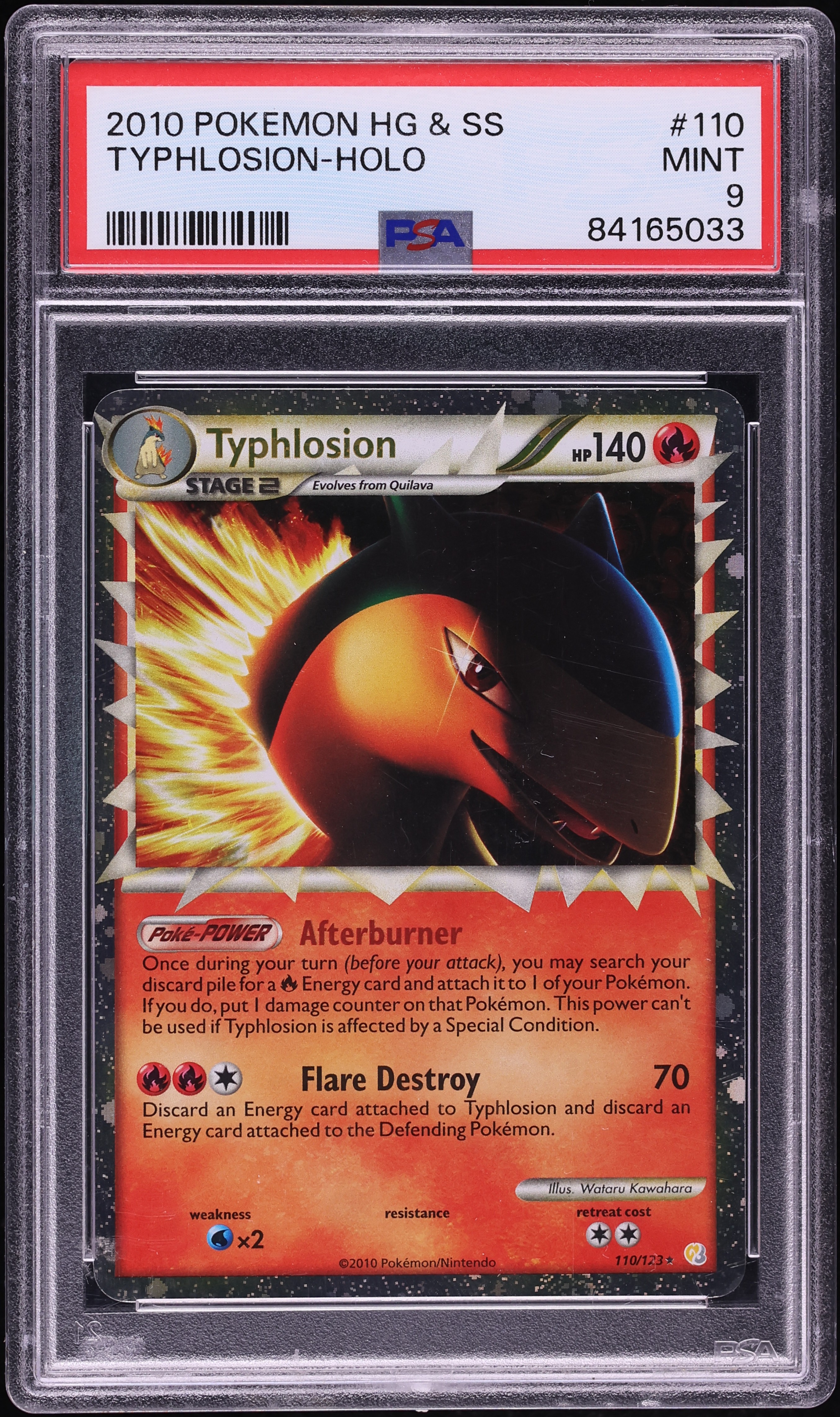 2010 Pokemon HeartGold & SoulSilver Holo Typhlosion #110 PSA 9 MINT