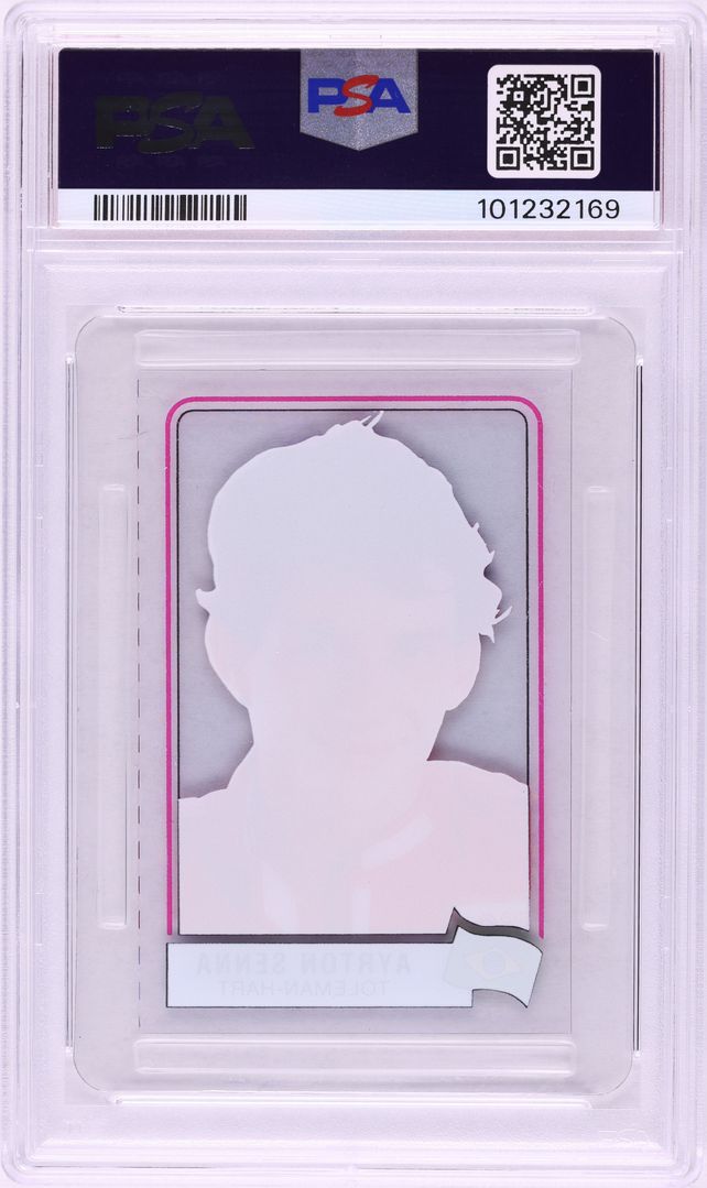 1984 Panini Formula 1 F1 Grand Prix Scratch N' Play Ayrton Senna ROOKIE PSA 8