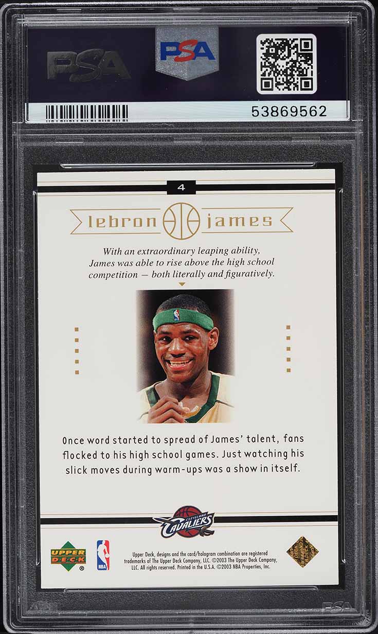 2003 Upper Deck Box Set LeBron James ROOKIE RC #4 PSA 9 MINT