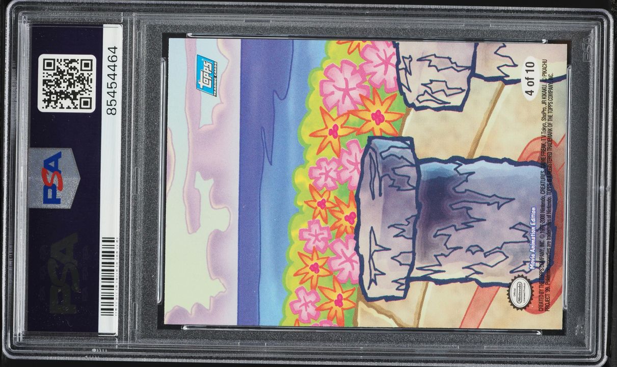 2000 Topps Pokemon The Movie Sticker Cards Lugia And Pikachu #4 PSA 10 GEM MINT