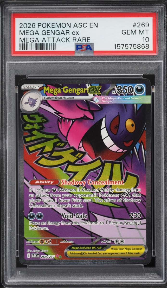 2026 Pokemon Mega Evolution Ascended Heroes MA Mega Gengar ex #269 PSA 10 GEM MINT