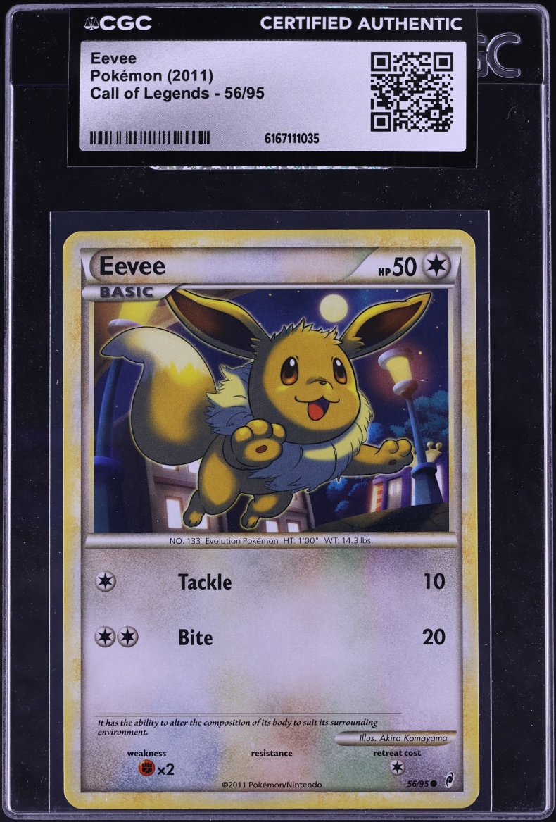 2011 Pokemon Call Of Legends Eevee #56 CGC AUTH