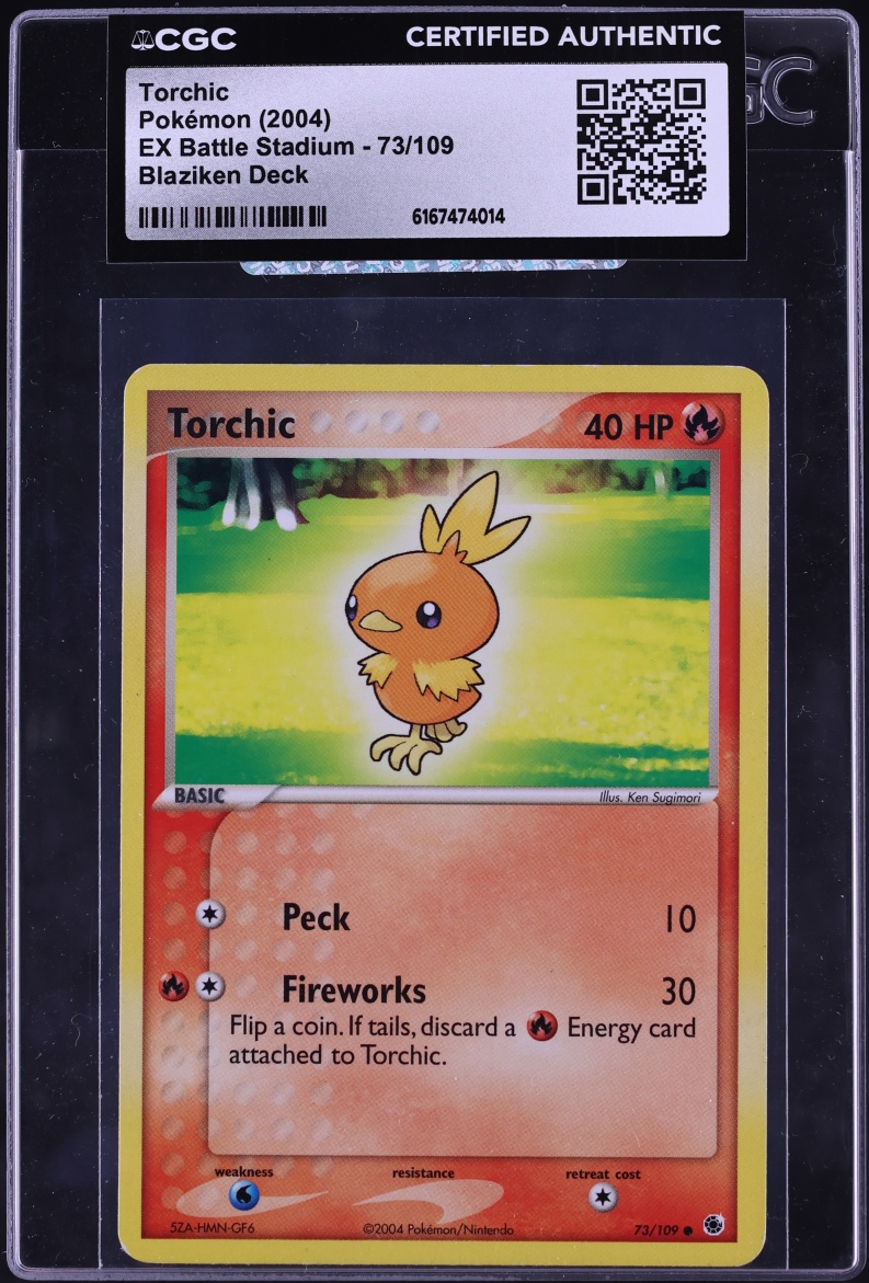 2004 Pokemon EX Battle Stadium Blaziken Deck Torchic #73 CGC AUTH
