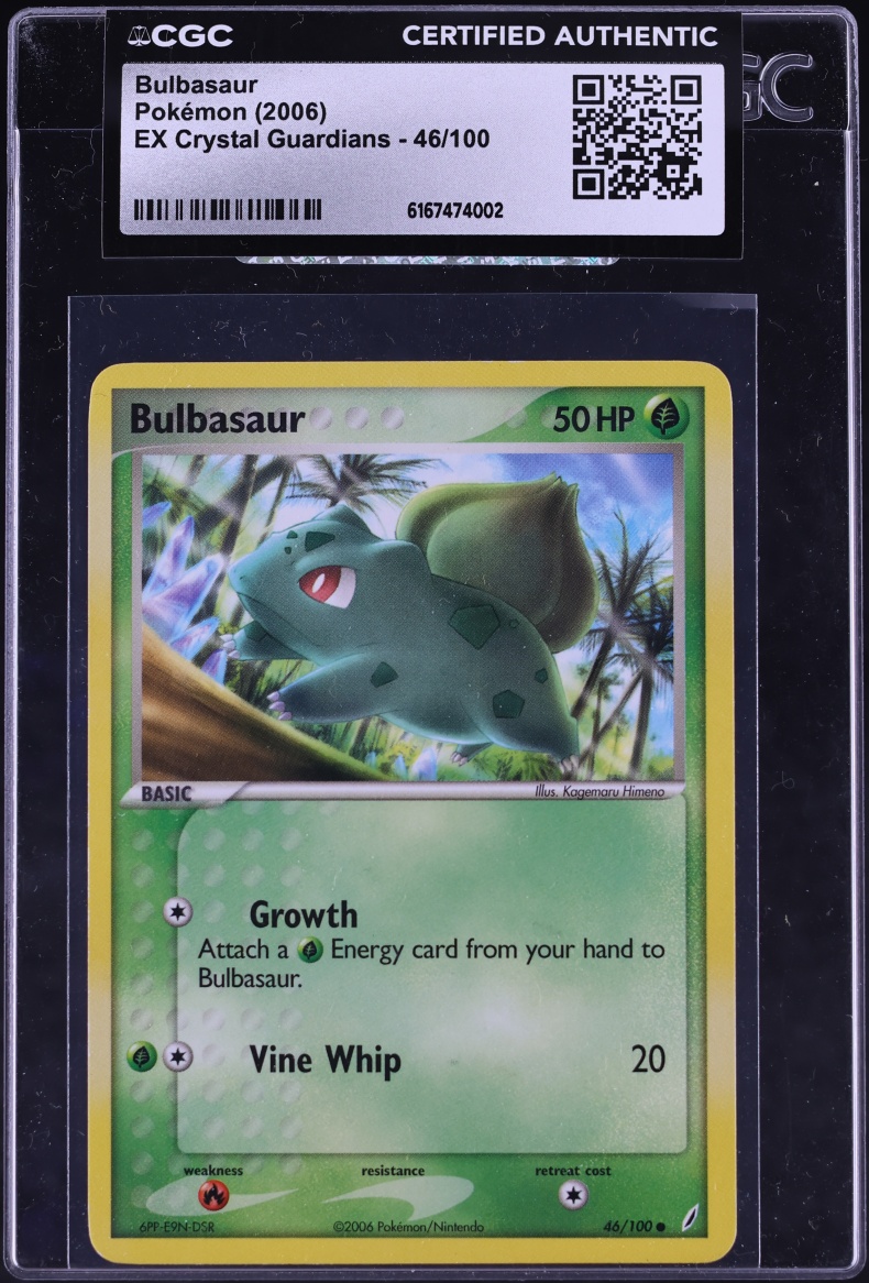 2006 Pokemon EX Crystal Guardians Bulbasaur #46 CGC AUTH