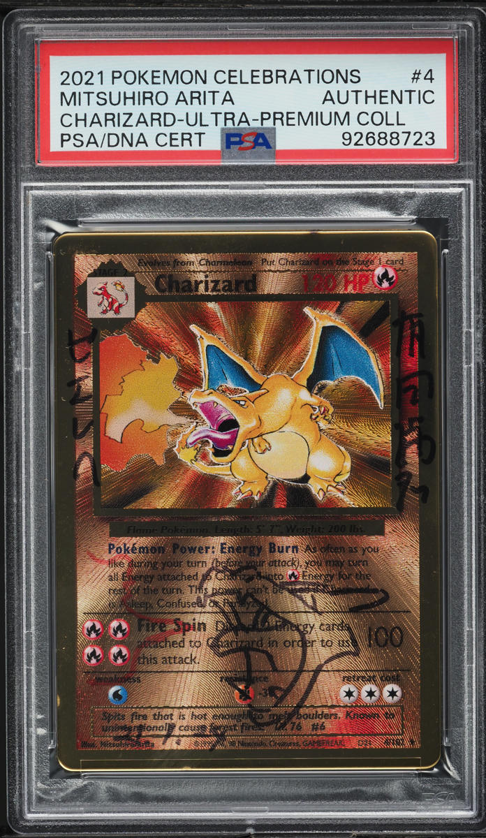 2021 Pokemon SWSH Celebrations Ultra Premium Charizard AUTO #4 PSA/DNA AUTH