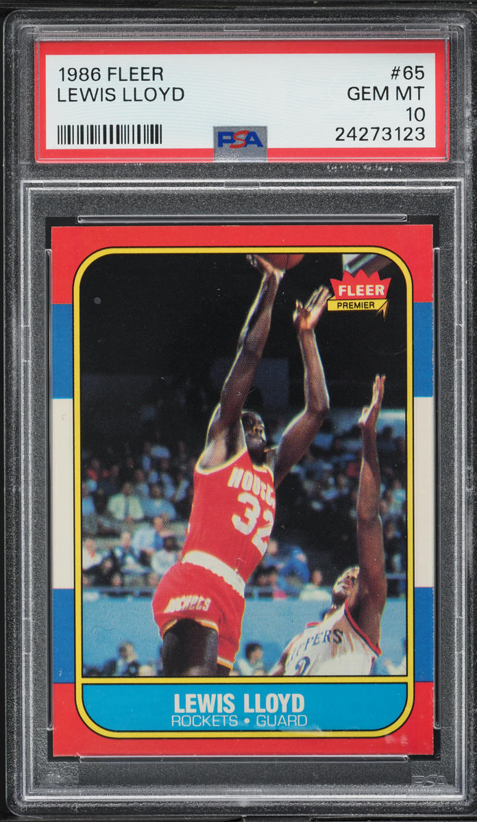 1986 Fleer Basketball Lewis Lloyd #65 PSA 10 GEM MINT