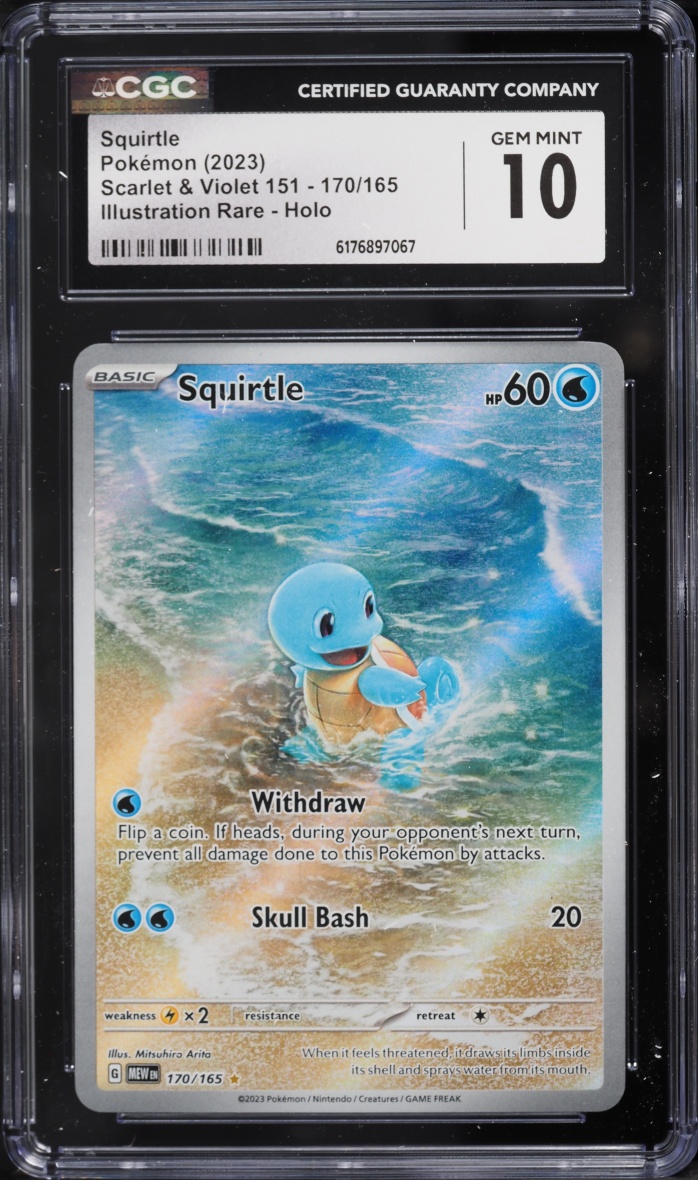 2023 Pokemon Scarlet & Violet 151 IR Squirtle #170 CGC 10 GEM MINT