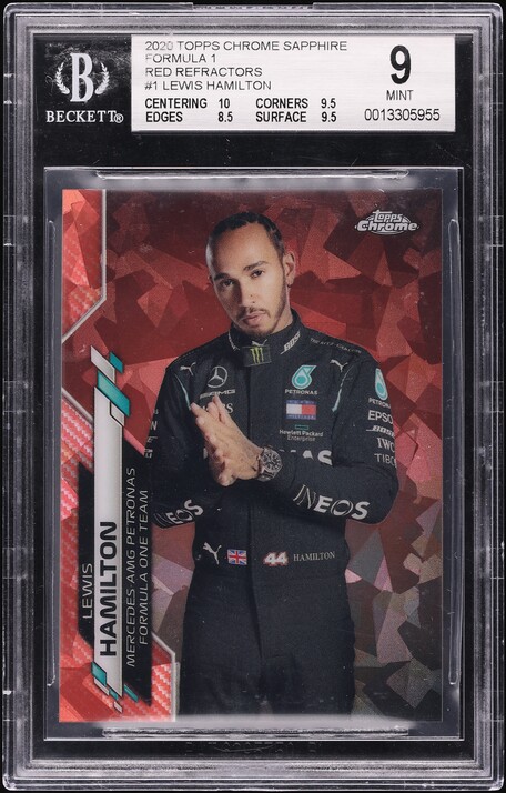 2020 Topps Chrome Formula 1 F1 Sapphire Lewis Hamilton #1
