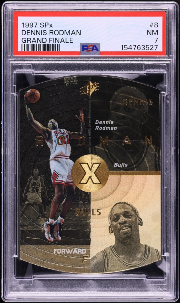 1997 SPx Grand Finale Die-Cut Dennis Rodman /50 #8 PSA 7 NRMT
