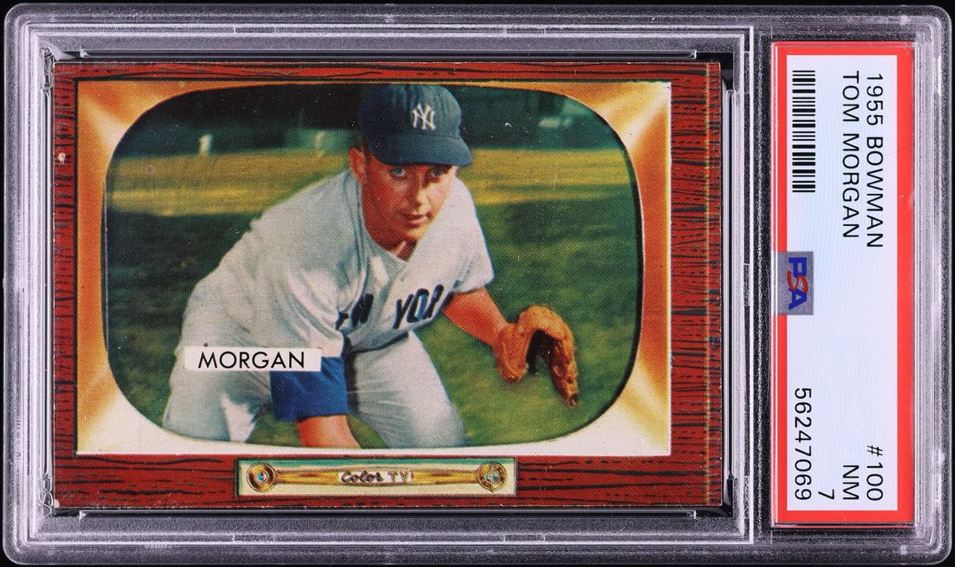 1955 Bowman Tom Morgan #100 PSA 7 NRMT