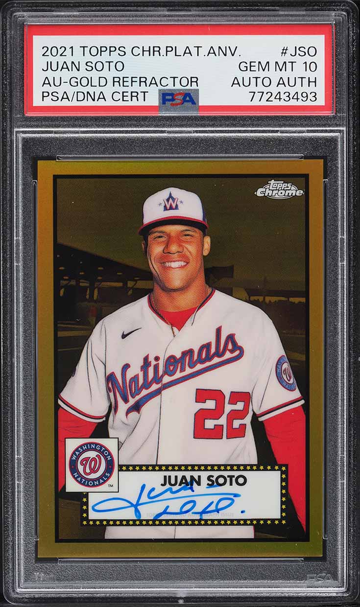 2021 Topps Chrome Update Black Gold Juan Soto AUTO 1/5 #BGC2 BGS 9