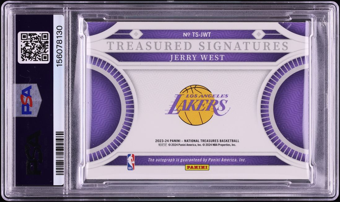 2023 National Treasures Treasured Bronze Jerry West AUTO /15 #TS-JWT PSA 7 NRMT