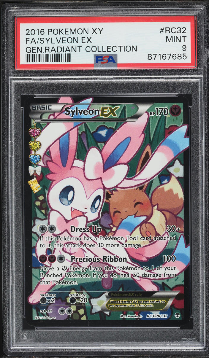 2016 Pokemon XY Generations Radiant Collection Full Art Sylveon EX #RC32 PSA 9 MINT
