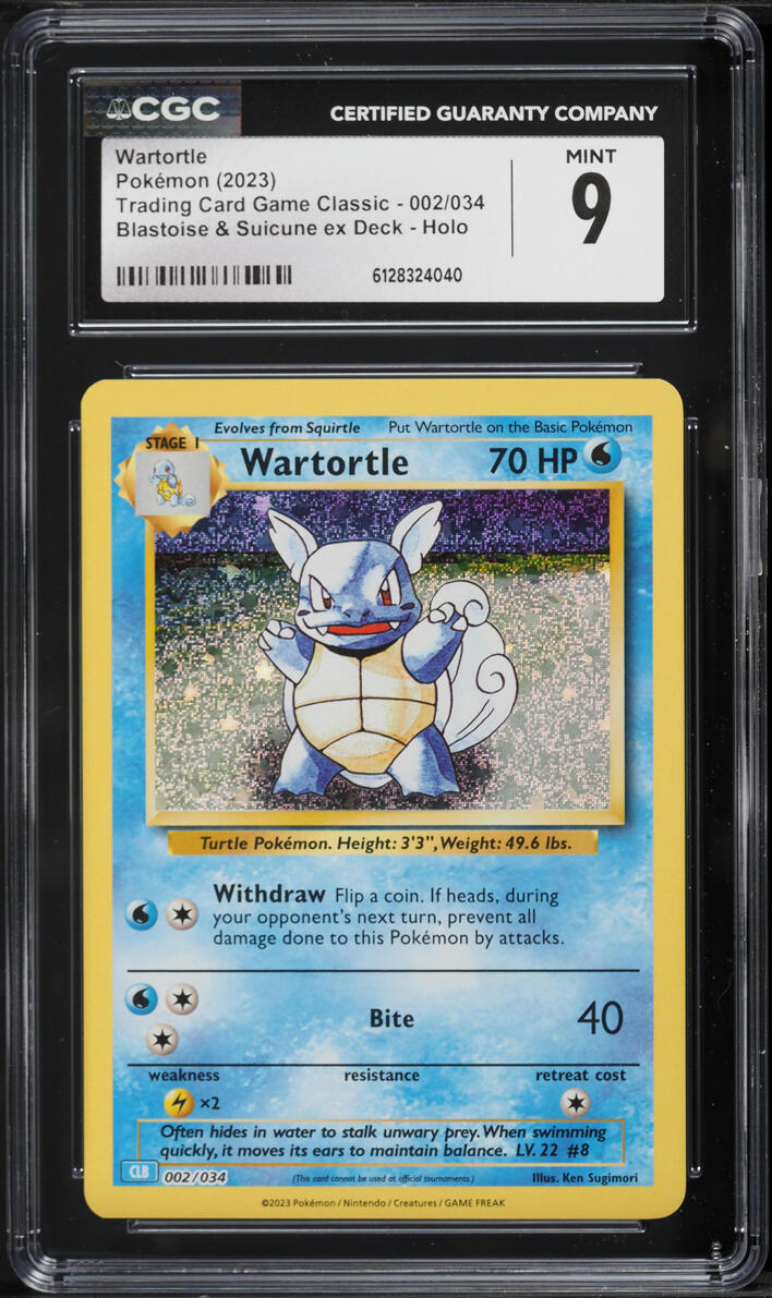 2023 Pokemon Scarlet & Violet TCG Classic Collection Holo Wartortle #2 CGC 9 MINT