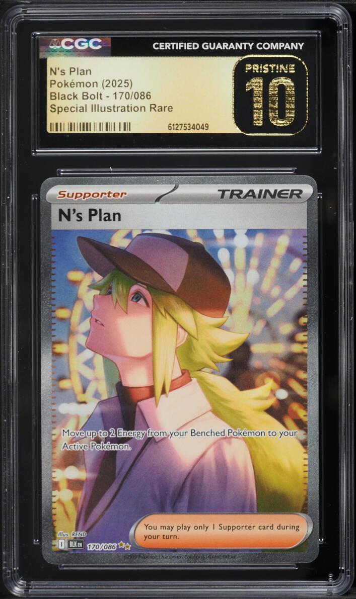 2025 Pokemon Scarlet & Violet Black Bolt SIR N's Plan #170 CGC 10 PRISTINE