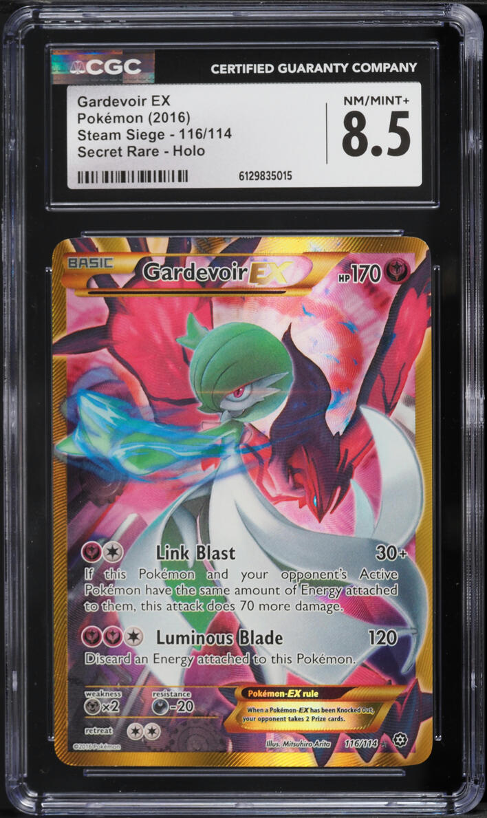 2016 Pokemon XY Steam Siege Full Art Gardevoir Ex #116 CGC 8.5 NM-MT+