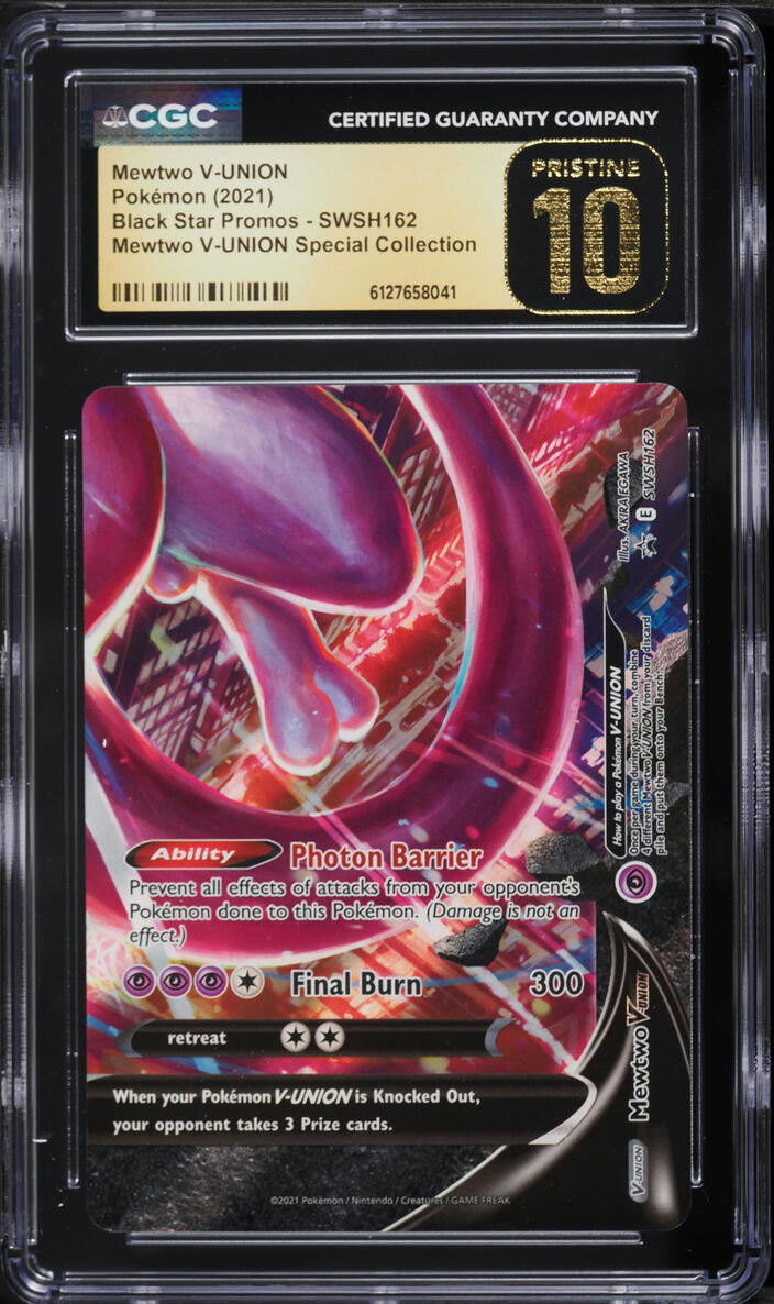 2021 Pokemon SWSH Promo Special Collection Holo Mewtwo V-UNION #SWSH162 CGC 10 PRISTINE