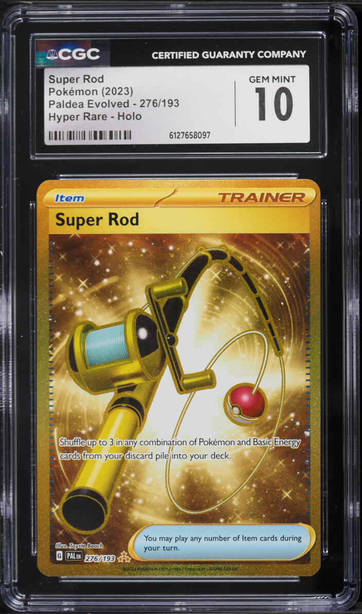 2023 Pokemon Scarlet & Violet Paldea Evolved Gold Rare Super Rod #276 CGC 10 GEM MINT