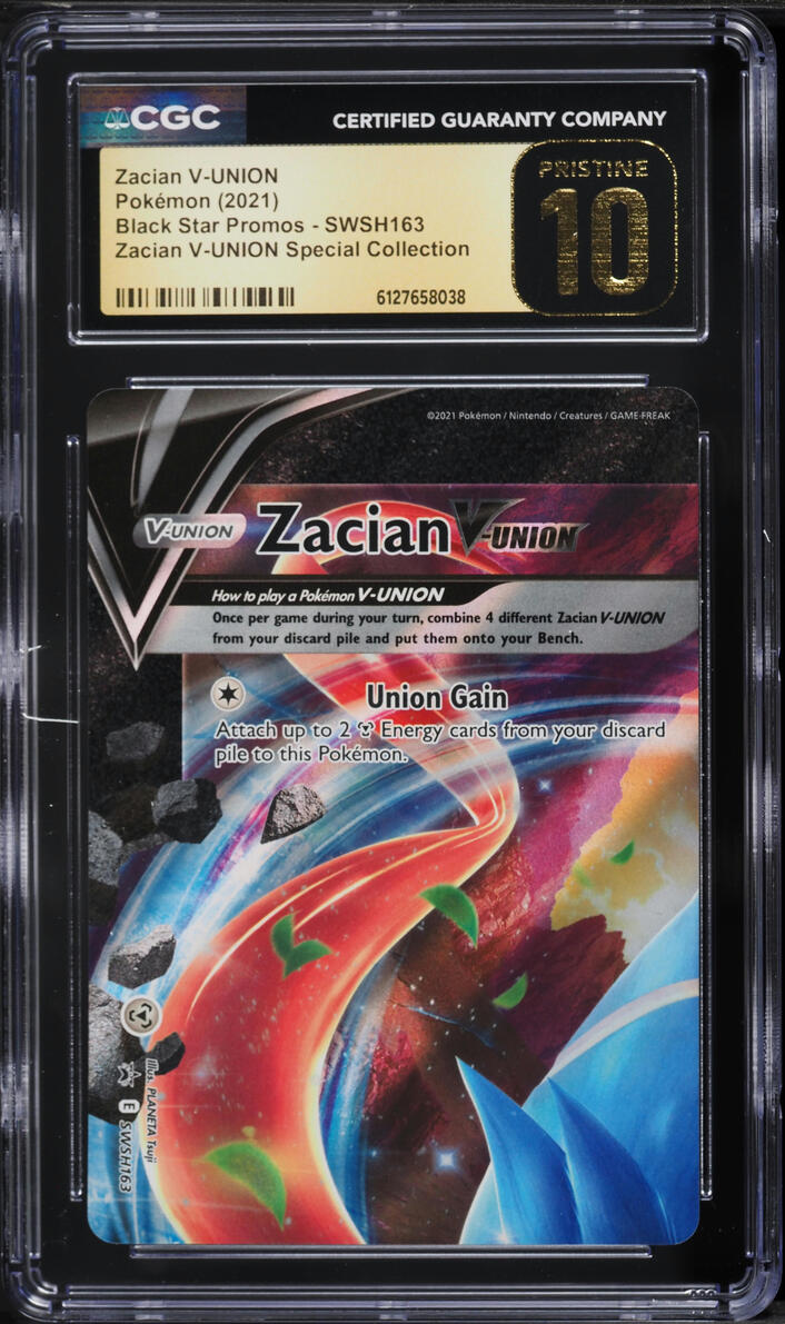 2021 Pokemon Sword & Shield Promo Special Collection Zacian V-UNION #SWSH163 CGC 10 PRISTINE