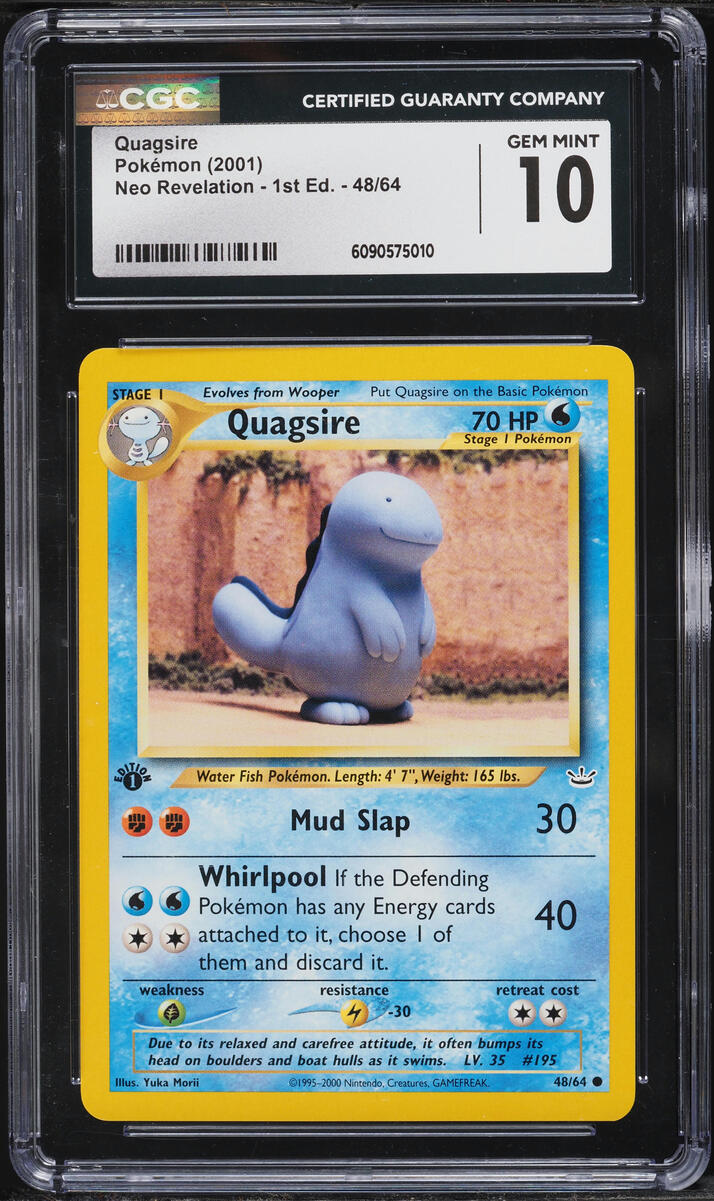 2001 Pokemon Neo Revelation 1st Edition Quagsire #48 CGC 10 GEM MINT