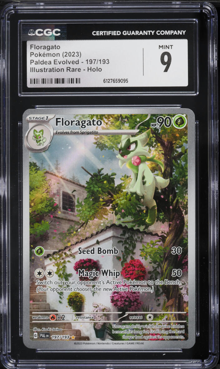 2023 Pokemon Scarlet & Violet Paldea Evolved IR Floragato #197 CGC 9 MINT