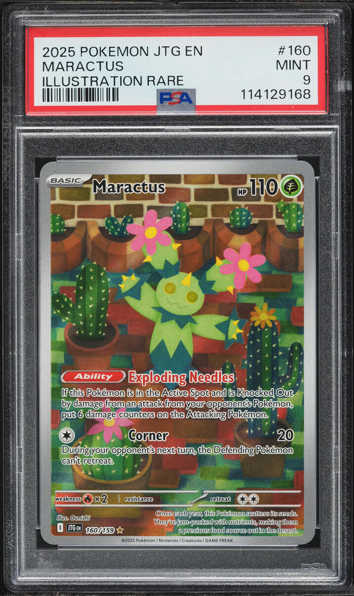 2025 Pokemon Scarlet & Violet Journey Together IR Maractus #160 PSA 9 MINT
