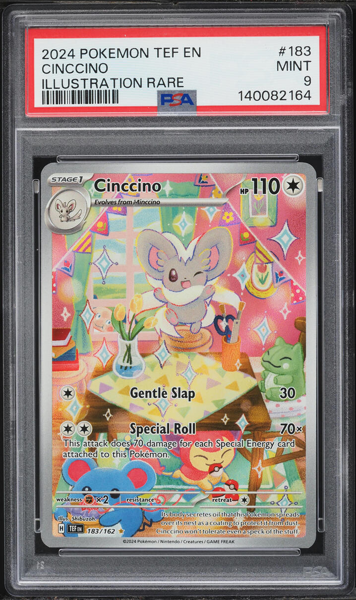 2024 Pokemon Scarlet & Violet Temporal Forces IR Cinccino #183 PSA 9 MINT