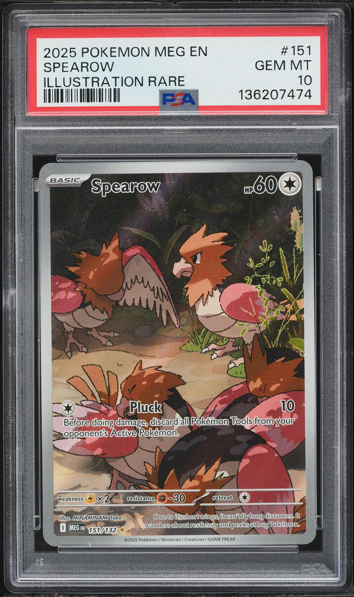 2025 Pokemon Mega Evolution IR Spearow #151 PSA 10 GEM MINT