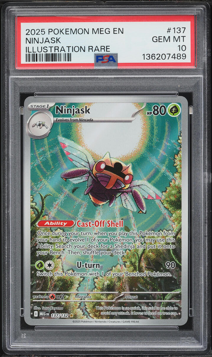 2025 Pokemon Mega Evolution IR Ninjask #137 PSA 10 GEM MINT