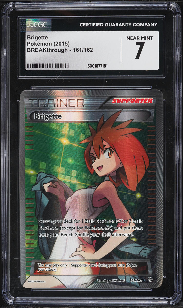 2015 Pokemon Russian XY BREAKthrough Full Art Brigette #161 CGC 7 NRMT