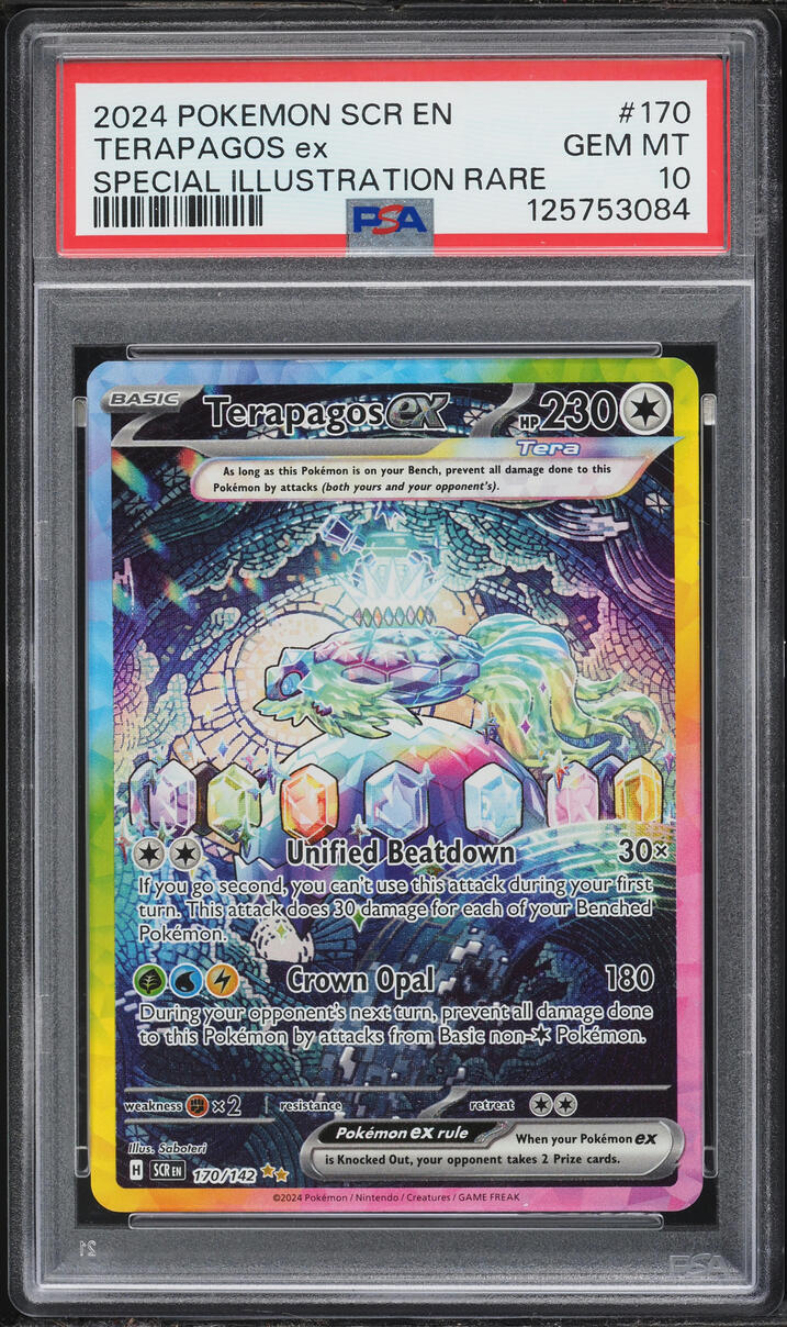 2024 Pokemon Scarlet & Violet Stellar Crown SIR Terapagos ex #170 PSA 10 GEM MINT