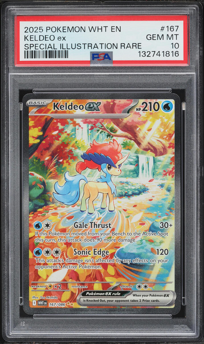 2025 Pokemon Scarlet & Violet White Flare SIR Keldeo EX #167 PSA 10 GEM MINT