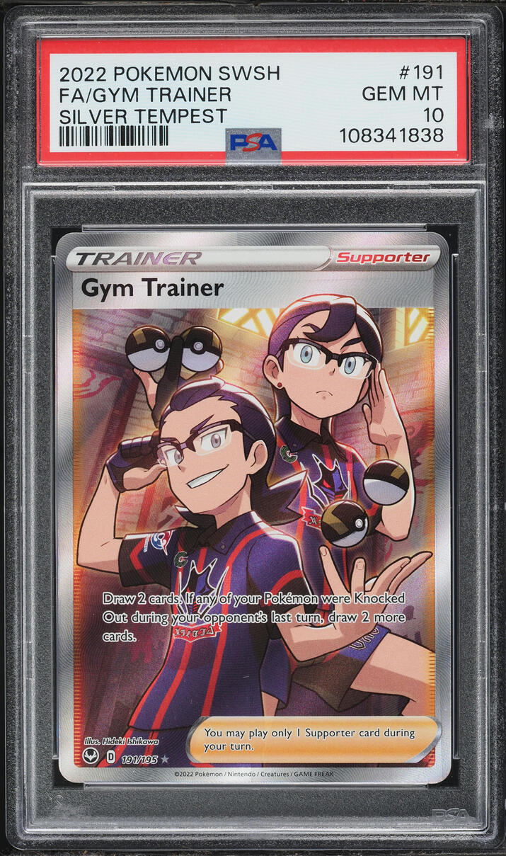 2022 Pokemon Sword & Shield Silver Tempest Gym Trainer #191 PSA 10 GEM MINT