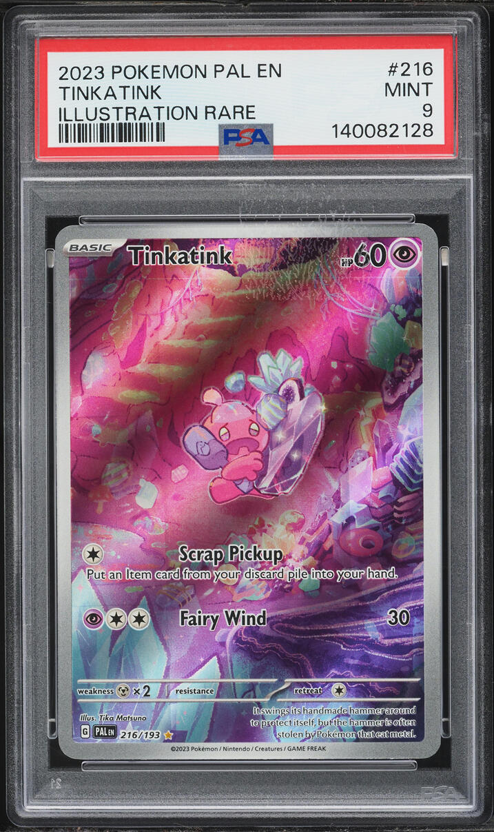2023 Pokemon Scarlet & Violet Paldea Evolved IR Tinkatink #216 PSA 9 MINT