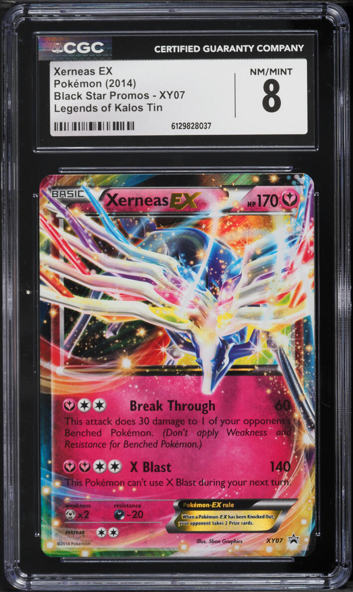2014 Pokemon XY Promo Legends Of Kalos Tin Xerneas EX #XY07 CGC 8 NM-MT