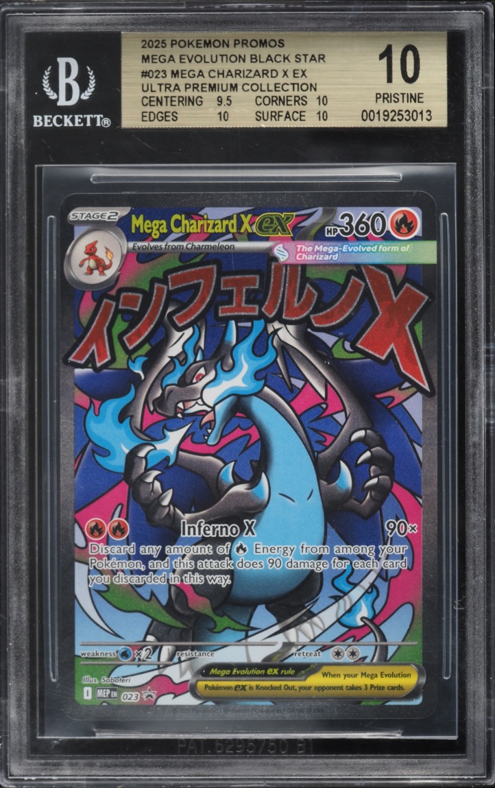 2025 Pokemon Mega Evolution Promo Ultra Premium Full Art Mega Charizard X ex #23 BGS 10