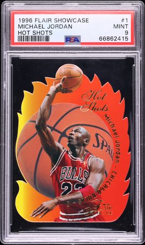 1996 Topps NBA Stars Finest Michael Jordan #124 PSA 9 MINT on
