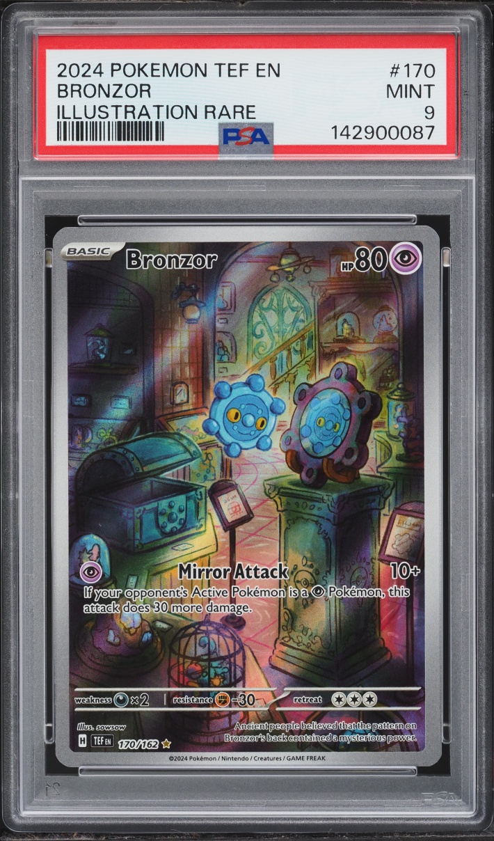 2024 Pokemon Scarlet & Violet Temporal Forces IR Bronzor #170 PSA 9 MINT
