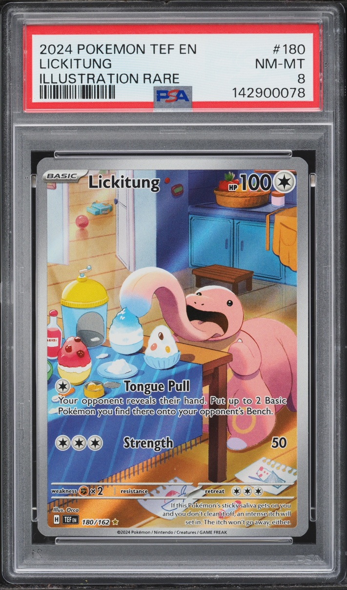 2024 Pokemon Scarlet & Violet Temporal Forces IR Lickitung #180 PSA 8 NM-MT
