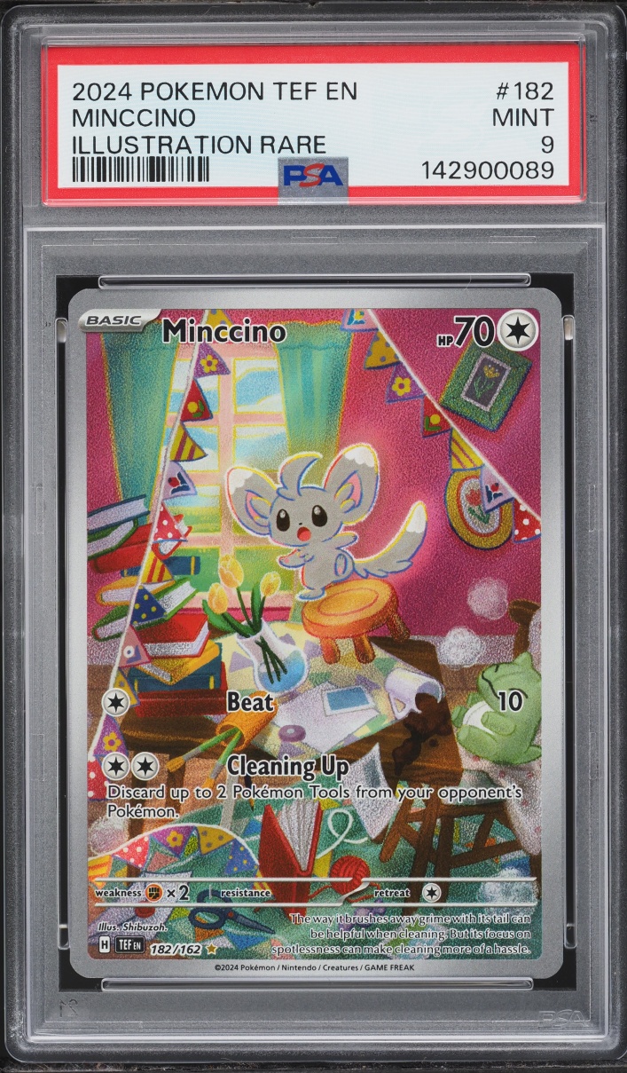 2024 Pokemon Scarlet & Violet Temporal Forces IR Minccino #182 PSA 9 MINT