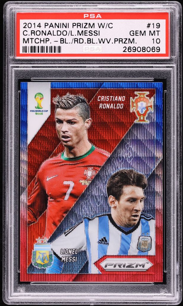 2014 Panini Prizm World Cup Blue Red Wave Cristiano Ronaldo Lionel 