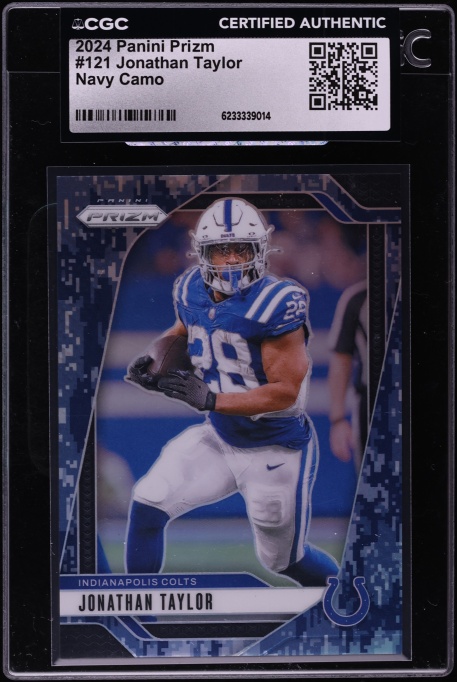 2024 Panini Prizm Navy Camo Jonathan Taylor /25 #121 CGC AUTH