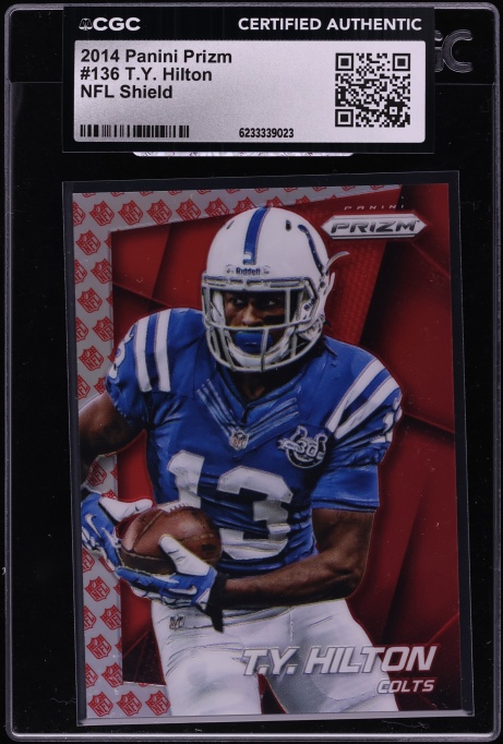 2014 Panini Prizm NFL Shield T.Y. Hilton 75/75 #136 CGC AUTH