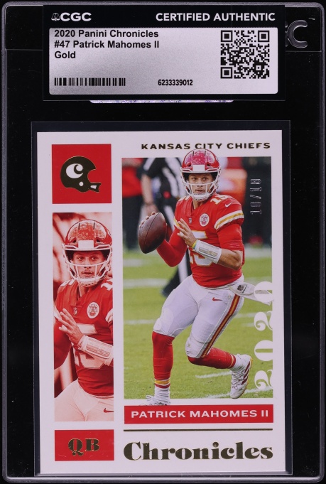 2020 Panini Chronicles Gold Patrick Mahomes II 10/10 #47 CGC AUTH